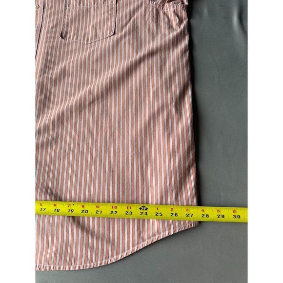 Eddie Bauer Shirt Men XXL Orange Striped Button Up 100%Cotton Long Sleeve Casual - Picture 8 of 15